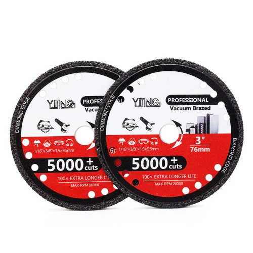 Vista 6 de YIJING Hoja de diamante de corte de metal 4 "Rueda cortada para barra de refuerzo Piedra de hierro de ángulo de chapa metálica