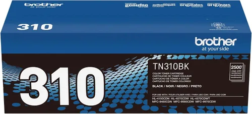 Vista 7 de Brother TN310 Cartucho de tóner de rendimiento estándar genuino, TN310BK, tóner negro de repuesto, rendimiento de páginas de hasta 2500 páginas