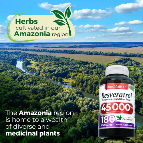 Vista 6 de FITO MEDIC'S Laboratorio Resveratrol Suplemento de resveratrol 180 cápsulas