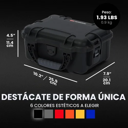 Vista 5 de Nanuk Valija rígida resistente al agua con relleno de espuma, color canela, 904