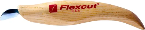 Vista 26 de FLEXCUT Cuchillos para tallado de madera Cuchillo para tallado de astillas Hoja de acero 1095 con alto contenido de carbono Mango ergonómico