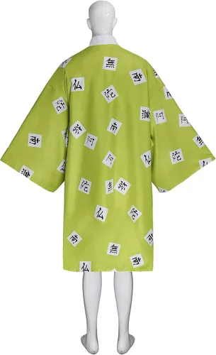 Vista 6 de Mens Cosplay Costume Halloween Haori Kimono Cape Cloak Robe