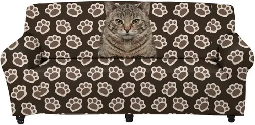 Vista 34 de Forchrinse Funda de sofá con estampado navajo africano para sofá de 1 cojín, funda elástica para sofá, protector de muebles para casa rural, hogar