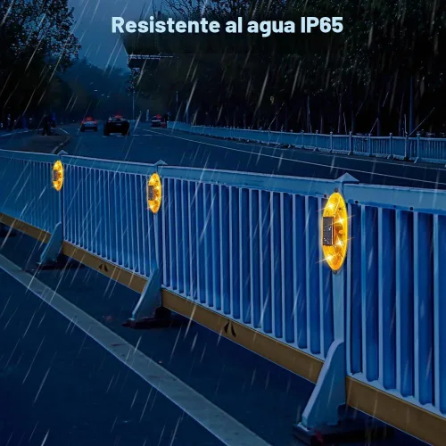 Vista 5 de Luz estroboscópica solar de advertencia LED sensible lámpara de advertencia súper brillante IP65 impermeable control de luz intermitente barricada