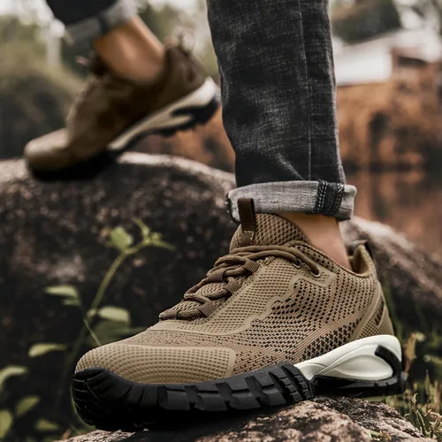 Vista 42 de ulogu Zapatos de senderismo impermeables para hombres y mujeres, cómodos, ligeros, antideslizantes, para caminar todo el día, para trabajar y caminar