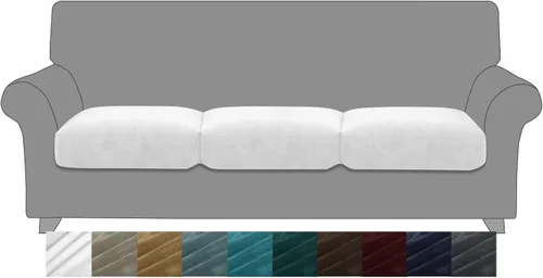 Vista 32 de MAXIJIN Fundas de cojín elásticas de terciopelo para sofá, funda de cojín suave de repuesto para sofá de dos plazas, protector de asiento