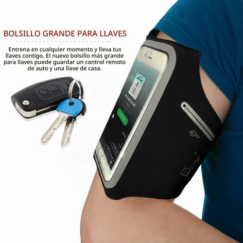 Vista 2 de Brazalete para correr impermeable para Samsung Galaxy S25/S24/S23/S22/S21/S20. Soporte deportivo para corredores