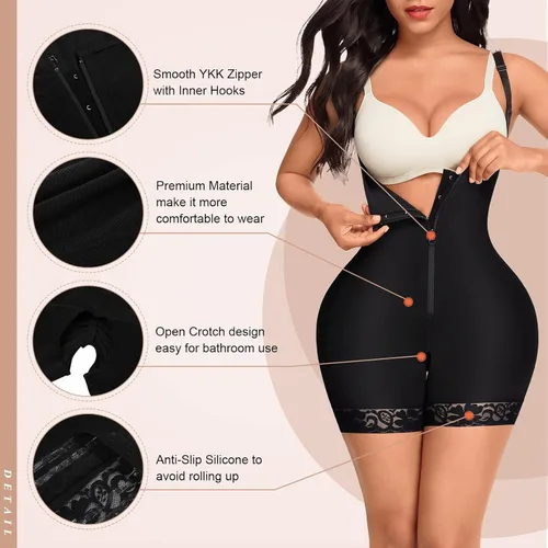 Vista 4 de FeelinGirl Faja moldeadora para mujer, control de abdomen, talla grande, para levantamiento de glúteos y faja adelgazante de muslos