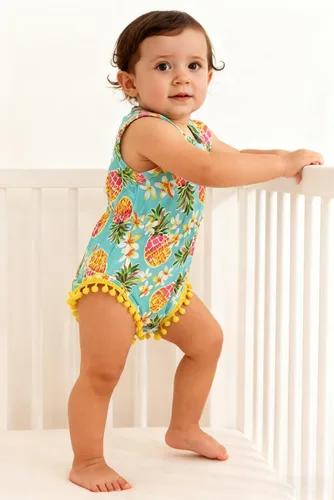 Vista 5 de BFUSTYLE Ropa para bebé niña de 0-24 meses Conjunto sin mangas Mameluco Body para bebé con diadema