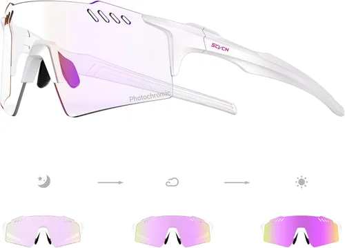 Vista 8 de SCVCN Photochromic Cycling Glasses UV400 Protection for Women Men Cycling Glasses TR90 Frame MTB Running Mountain Bike