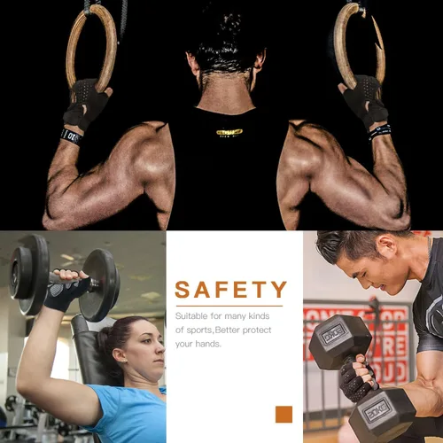 Vista 5 de Workout Gloves Weight Lifting Gloves Palm Support Protection for Men Women, Exercise Gloves Sports for Training, Fitness, Gym