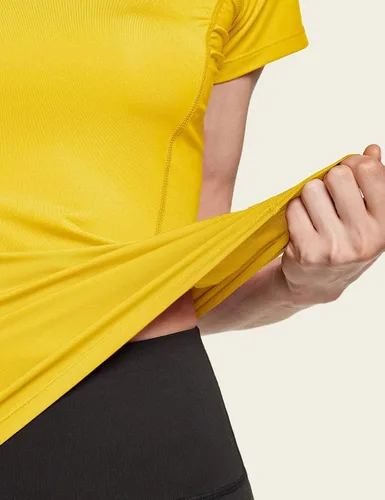 Vista 9 de ATHLIO Paquete de 3 camisas de entrenamiento de manga corta para mujer, camisetas deportivas que absorben la humedad, camisetas deportivas