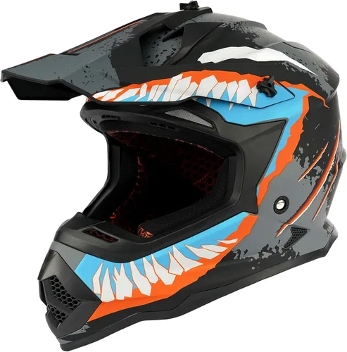 Vista 7 de Orthrus Off-Road Motorcycle Helmet for Adult ATV, Motorcross, Dirt Bike, and Snowmobile Enthusiasts
