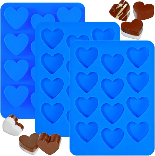 Vista 8 de Webake Molde cuadrado para chocolate, paquete de 2 moldes de silicona para chocolate de conversación, molde de chocolate para parejas románticas