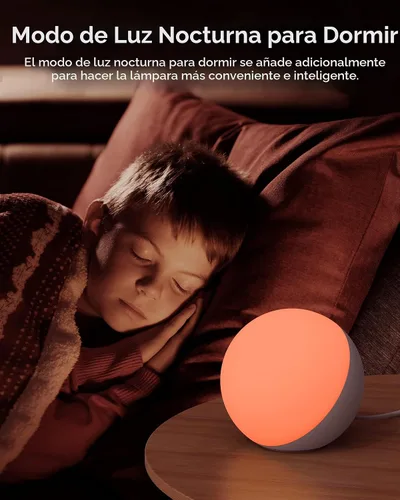 Vista 5 de Hifree Lámpara de mesa inteligente, lámpara de escritorio regulable con aplicación/control de voz, lámpara táctil LED RGB que cambia