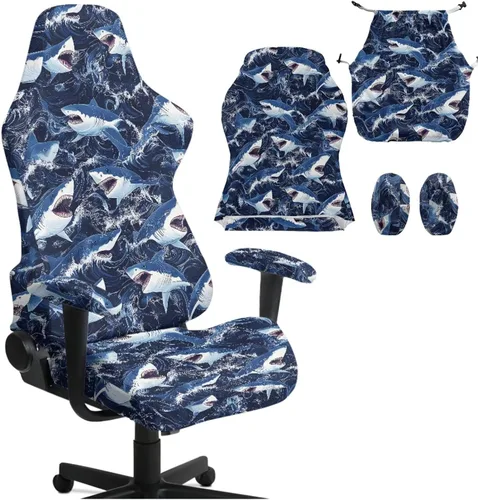 Vista 17 de Fundas para silla de juegos con cremallera de mariposa, elásticas, fáciles de poner y quitar, funda de silla de oficina de ensueño, decoración