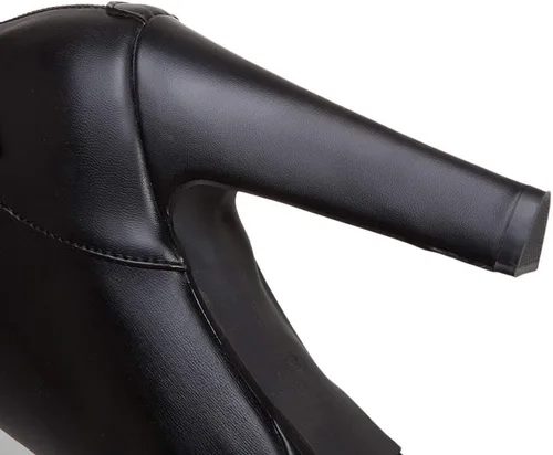 Vista 61 de Scaoruki Zapatos de otoño de moda para mujer, botines de tacón de bloque
