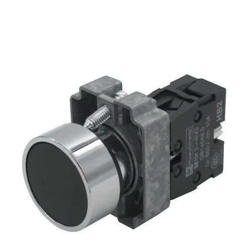 Vista 3 de mxuteuk 2pcs 1 NO 0.866 in Interruptor de botón momentáneo SPST Negro 660V 10A HB2-BA21-HH