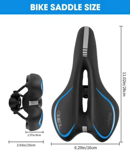 Vista 2 de Cómodo asiento de bicicleta para hombres y mujeres, asiento de bicicleta impermeable, silla de bicicleta de montaña transpirable, sillín