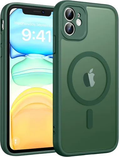 Vista 140 de FNTCASE - Funda para iPhone 16 Pro: magnética, mate, translúcida, de grado militar, protectora contra caídas, resistente, fina, duradera y a prueba