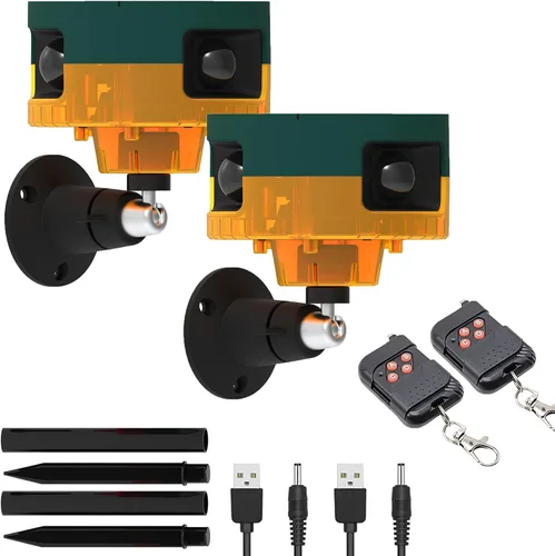 Vista 12 de Luces de alarma de seguridad con sensor solar para exteriores, detector de movimiento de 360°, luz estroboscópica intermitente, lámpara de Rojo 1