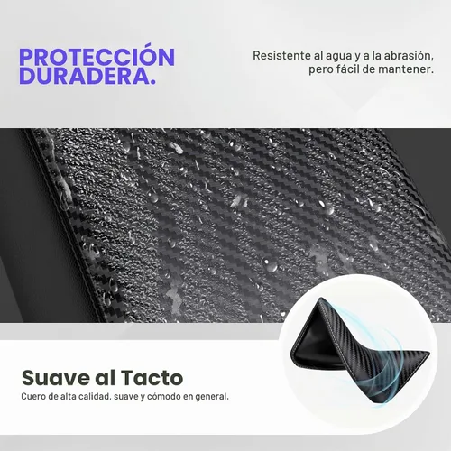 Vista 5 de Autorder Funda de consola central para Hyundai Tucson 2016-2019 2020 2021, accesorios de fibra de carbono, funda impermeable antiarañazos