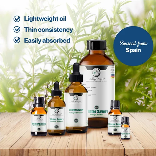 Vista 2 de Aceite esencial orgánico de invierno, extractos de Satureja Montana para aromaterapia y cuidado de la piel, aceite esencial 100% puro y natural