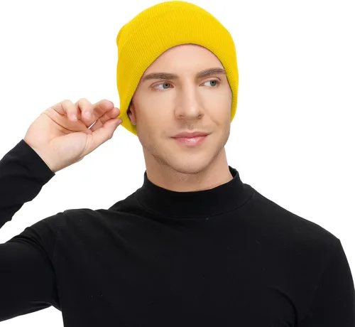 Vista 54 de American Trends Gorro para hombre y mujer, gorro de punto suave y lindo con diseño de calavera