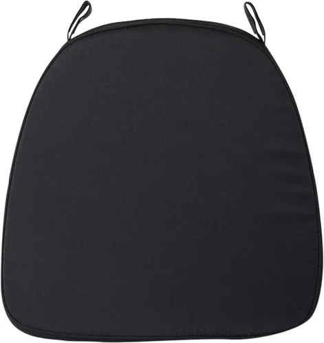Vista 6 de Efavormart Cojín de 2" de espesor para silla Chiavari en negro, cojín de asiento de espuma con efecto memoria con lazos y funda extraíble