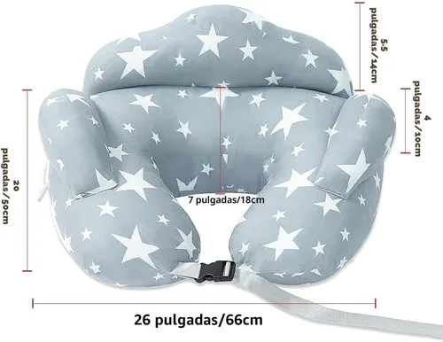 Vista 7 de Chilling Home Almohada de lactancia para lactancia, almohada de lactancia ajustable, almohada de lactancia materna, alimentación con biberón