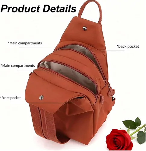 Vista 4 de Mochila convertible para mujer, impermeable, Oxford, 3 en 1, antirrobo, bolsa cruzada de viaje para viajes, Negro