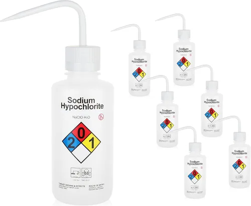 Vista 6 de 6 botellas de lavado de agua de seguridad, vol.16.9 fl oz (17 oz), botella de acetona con boca estrecha para laboratorio WBD500A6