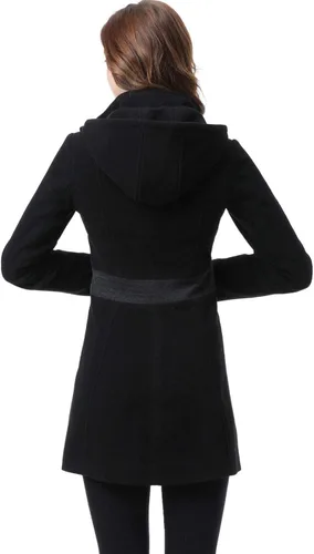 Vista 5 de BGSD Abrigo Carrie de lana de bloque de color para mujer (talla regular y grande)