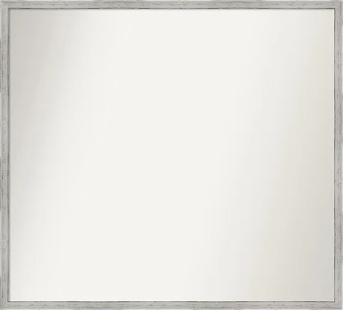 Vista 261 de Amanti Art Espejo de baño blanco para sobre el fregadero, 22 x 45 pulgadas, espejo de tocador rectangular blanco Lucie, marco de madera moderno