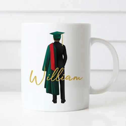 Vista 4 de Taza de graduación personalizada, información nutricional para graduados, clase de 2024, regalo de graduación para hombres y hombres, escuela