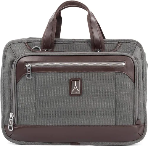Vista 9 de Travelpro Platinum Elite - Maletín de negocios expandible de 16 pulgadas, Gris Vintage, 16 - pulgadas, Platinum Elite - Maletín de negocios