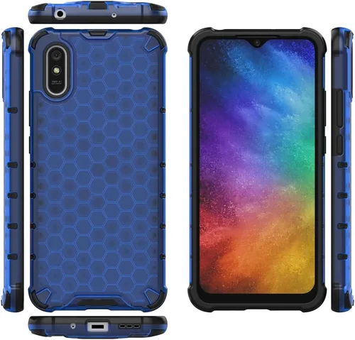 Vista 227 de Pzwoxukhov Funda compatible con Redmi A1, compatible con Redmi A2 Honeycomb Anti-caída Absorción de Golpes Negro