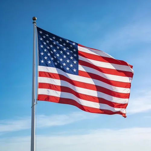 Vista 7 de Bandera de Estados Unidos, bandera de Estados Unidos, 3 x 5 pies, banderas ligeras de poliéster con 2 ojales de latón para decoraciones de fiestas