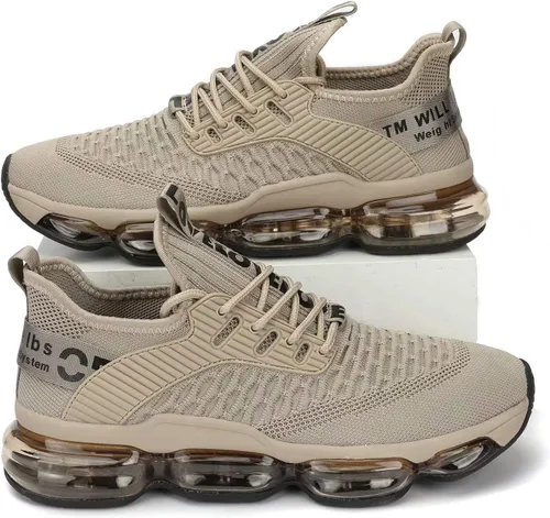 Vista 6 de Zapatos deportivos para caminar para hombre, ligeros, transpirables, informales, suela suave, cómodos, para el trabajo, gimnasio, entrenamiento