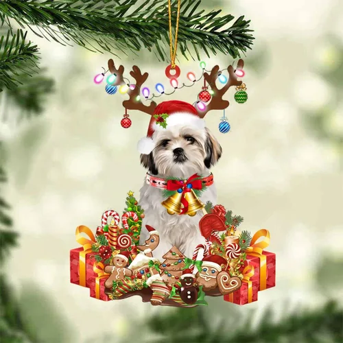 Vista 53 de Nazenti Adorno de Navidad personalizado de reno de Alaskan Malamute – Adorno de perro personalizado para amantes de las mascotas, acrílico plano