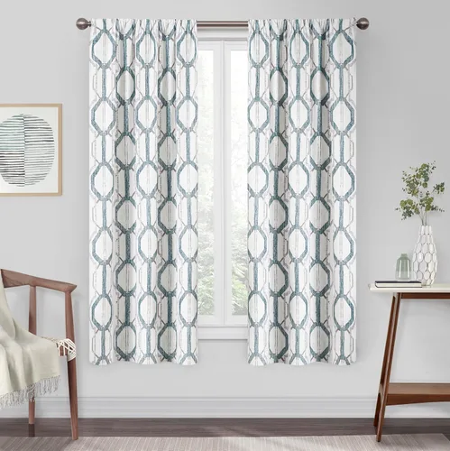 Vista 62 de ECLIPSE Kendall - Cortina térmica opaca moderna con bolsillo para cortinero, para dormitorio o sala de estar (1 panel), 42 x 54 pulgadas, alcachofa