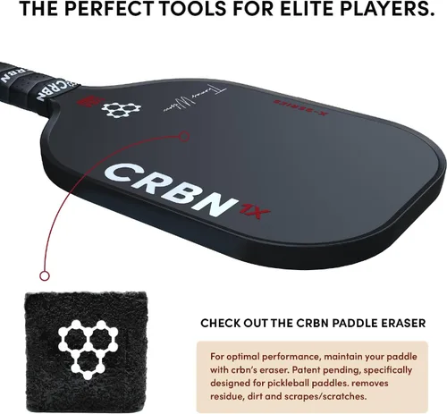 Vista 5 de CRBN Pickleball - X Series Power Paddle Carbon Fiber Pickleball Paddle with Foam Injected Edges for Expanded Sweet Spot