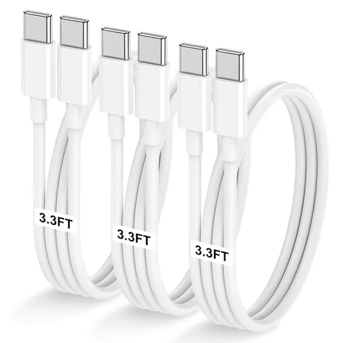 Vista 39 de LOFPYE Paquete de 3 cables USB C a USB C de 1 pie y 60 W, cable de carga rápida tipo C para iPhone Air 17 16e 16 15 Pro Plus Pro Max, para Galaxy