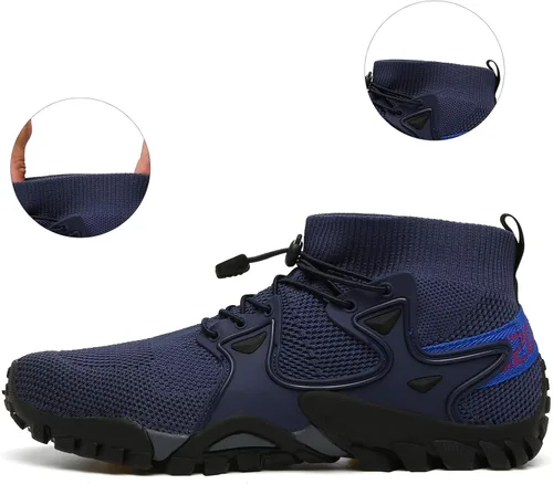 Vista 4 de Zapatos de senderismo para hombre y mujer, zapatos deportivos al aire libre, zapatos para caminar, correr, senderismo, escalada, elegante