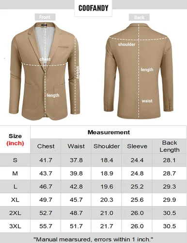 Vista 6 de COOFANDY Men's Casual Linen Sport Coat Lightweight Travel Blazer Modern Suit Jacket