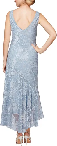 Vista 4 de Alex Evenings Vestido de gasa sin mangas estampado de longitud media con chaqueta para mujer