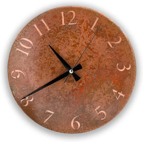 Vista 14 de Reloj de pared de cobre puro hecho a mano para decoración del hogar, reloj decorativo para sala de estar, dormitorio y cocina, arte mural decorativo