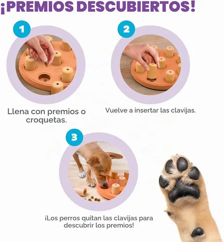 Vista 3 de Nina Ottosson by Outward Hound Dog Smart - Juguete interactivo de rompecabezas de premios para perros, color naranja Dog Smart Composite (naranja)