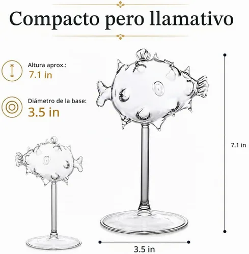 Vista 5 de Copas de pescado acolchadas de 2 piezas para beber con pajita, copa