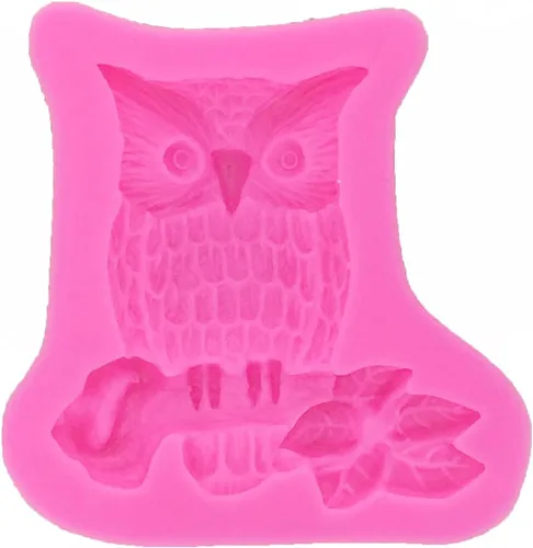 Vista 6 de Moldes de silicona reutilizables de grado alimenticio con forma de búho en 3D, antiadherente, decoración de pasteles de chocolate, galletas
